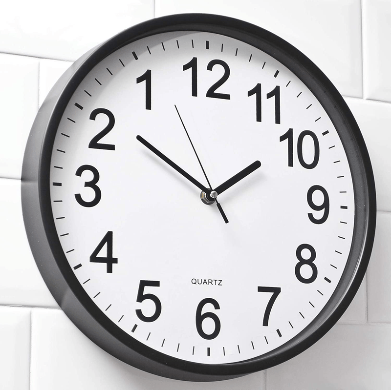 YAVIS 12" Inch Backwards Wall Clock Reverse Clock Runs Counterclockwise Decorative Wall Clock Battery Operated with Large Numbers for Living Room Kitchen Office School Classroom Bar Home & Garden > Decor > Clocks > Wall Clocks YAVIS   