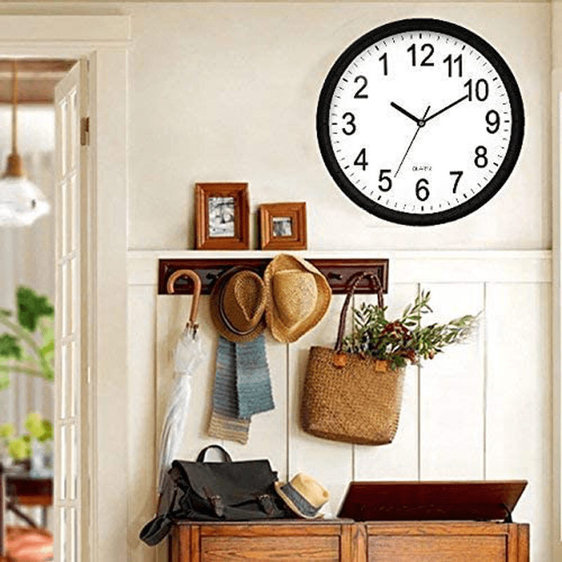 YAVIS 12" Inch Backwards Wall Clock Reverse Clock Runs Counterclockwise Decorative Wall Clock Battery Operated with Large Numbers for Living Room Kitchen Office School Classroom Bar Home & Garden > Decor > Clocks > Wall Clocks YAVIS   