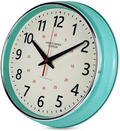 YAVIS Countryside Style Metal Wall Clock, Retro Vintage Wall Clock, Non Ticking Silent, Easy to Read for Living Room/Kitchen/Bedroom/Office 12.4" INCH (Turquoise) Home & Garden > Decor > Clocks > Wall Clocks YAVIS Turquoise  