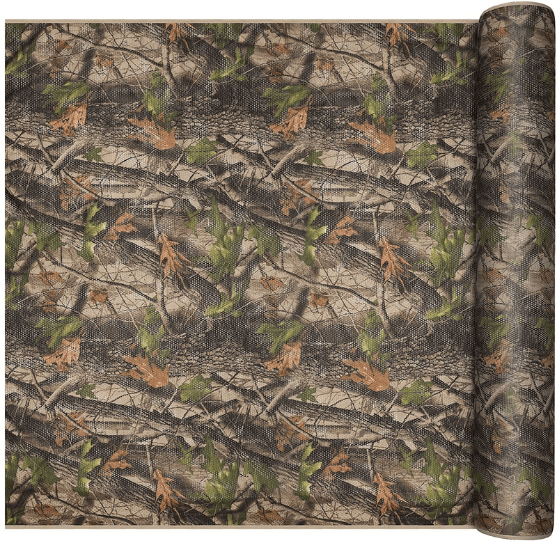 Yeacool Camo Netting Camouflage Netting, Quiet Mesh Net, Duck Blinds Cover, Army Shade Nets, Rustle-Free, Clear View, Lightweight, Bulk Roll, for Treestand, Concealment, Decorations, Hunting, Shooting