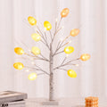 YEAHOME Easter Decorations for the Home, 2FT/24” Easter Tree Light with 24LT Warm White Leds, 12 Pcs Easter Eggs and Battery Powered Timer, Artificial Tabletop Tree Light for Home Easter Decor Home & Garden > Decor > Seasonal & Holiday Decorations YEAHOME White With Egg  