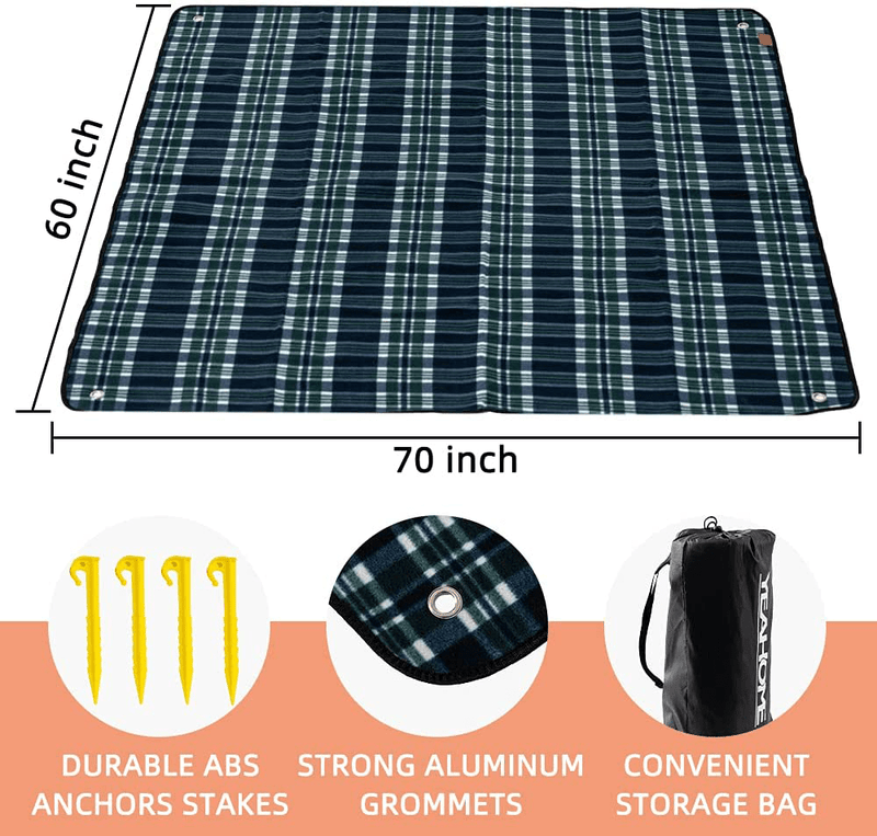 YEAHOME Picnic Blankets Beach Mat, Extra Large Sand Proof Portable Camping Blanket 60x70in, Triple Layers Waterproof Outdoor Blanket for The Beach, Park, Camping on Grass Picnic Blanket Home & Garden > Lawn & Garden > Outdoor Living > Outdoor Blankets > Picnic Blankets YEAHOME   
