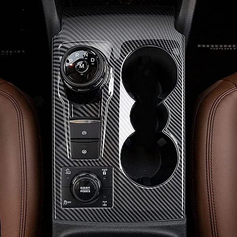 YEE PIN 2021 2022 Bronco Sport Carbon Fiber Gear Shift Panel Trim Bronco Sport Accessories 2022 Gear Shift Panel Cover for 2021 2022 Bronco Sport Big Bend (CX430 4-Door)