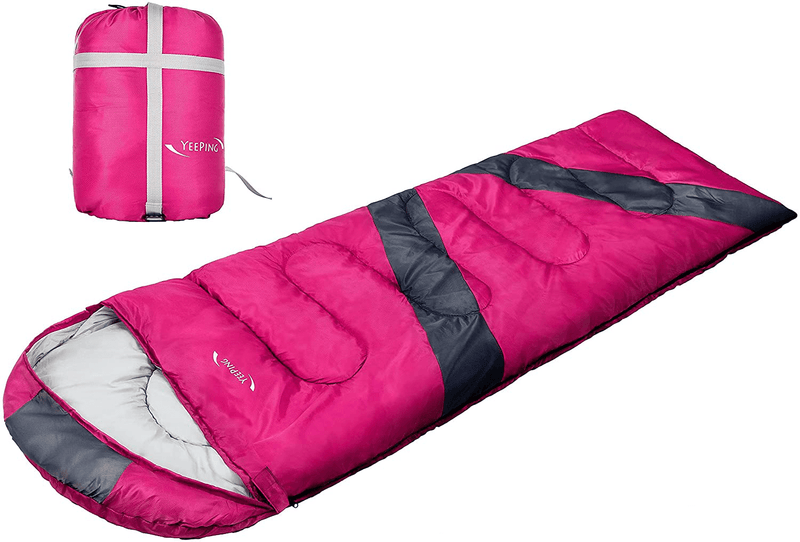 Yeeping Sleeping Bag 20 Degree Fahrenheit, Lightweight, Waterproof, with Compression Sack, for 4 Season Cold & Warm Weather Camping, Hiking, Backpacking, for Kids, Teens,Adults, Boys & Girls Sporting Goods > Outdoor Recreation > Camping & Hiking > Sleeping Bags Yeeping Purple  