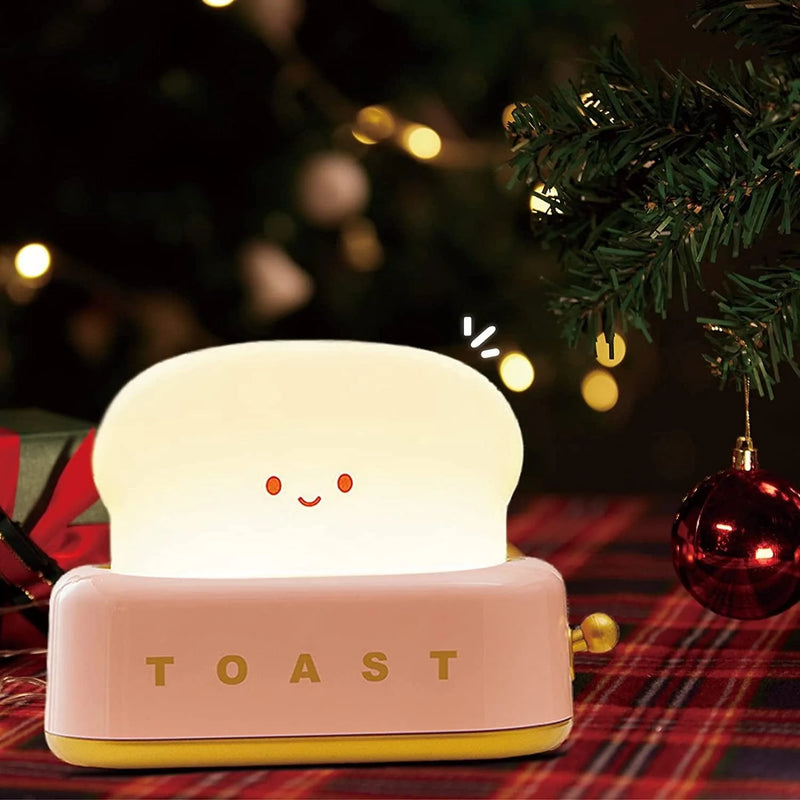 Yenergy Toast Bread Lamp Kids Night Light Lamp Child Room Funny Nightlight Decor Bedroom Decorations for Baby Soft Silicone Birthday Gifts (Green) Home & Garden > Lighting > Night Lights & Ambient Lighting Yenergy Red  