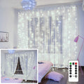 YEOLEH String Lights Curtain,Usb Powered Fairy Lights for Bedroom Wall Party,8 Modes & IP64 Waterproof Ideal for Outdoor Wedding Decor (White,7.9Ft X 5.9Ft) Home & Garden > Lighting > Light Ropes & Strings YEOLEH White  