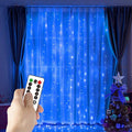 YEOLEH String Lights Curtain,Usb Powered Fairy Lights for Bedroom Wall Party,8 Modes & IP64 Waterproof Ideal for Outdoor Wedding Decor (White,7.9Ft X 5.9Ft) Home & Garden > Lighting > Light Ropes & Strings YEOLEH Blue  