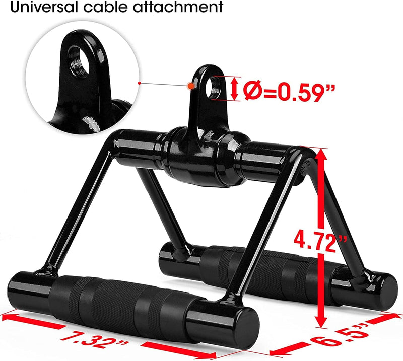 Yes4All Double D Row Handle Cable Attachment, Single D Handle for Weight Workout, Cable Machine Accessories for Home Gym Sporting Goods > Outdoor Recreation > Winter Sports & Activities Yes4all   