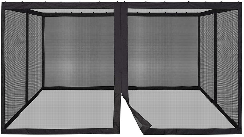 Yescom Universal Replacement Mesh Netting Screen Wall Sidewall Curtain with Zipper for 10x12ft Yard Gazebo Canopy Tent