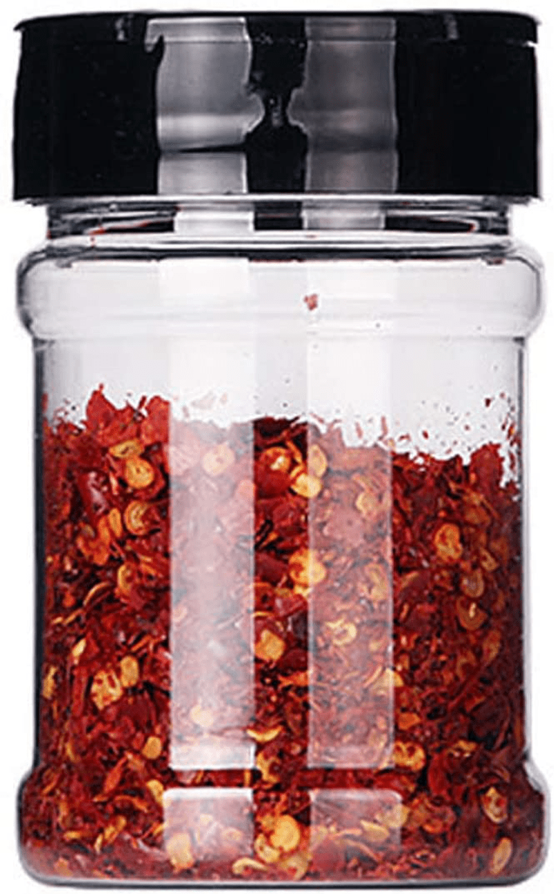 Yesland 20 Pcs Plastic Spice Jars / Bottles, 5 Oz PET Spice Containers BPA free with Black Cap, Perfect for Storing Spice, Herbs and Powders