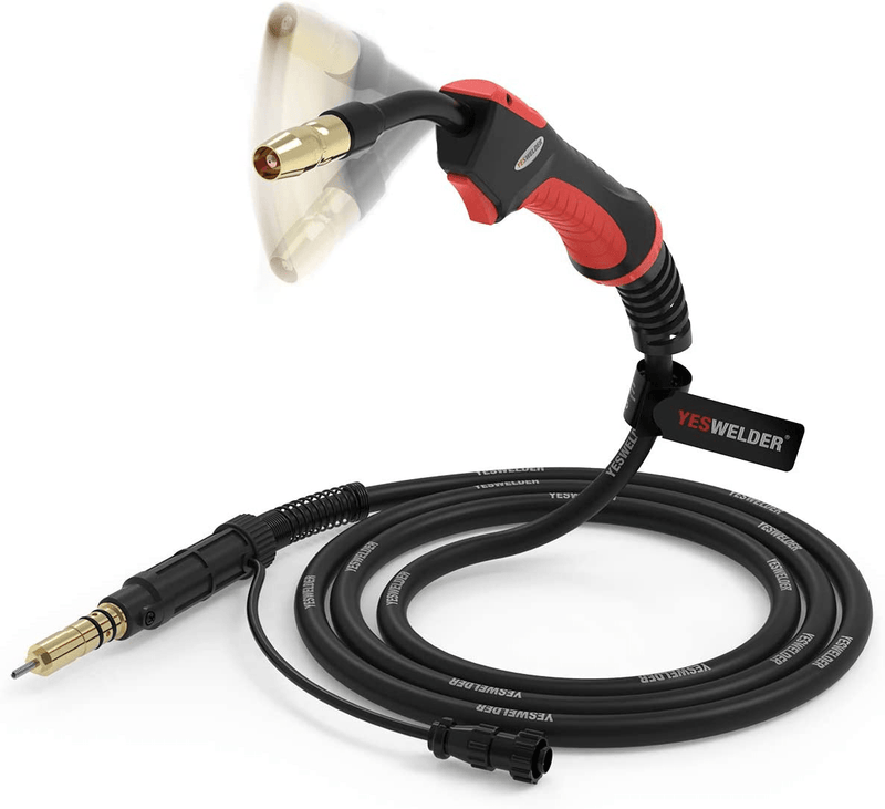 YESWELDER Mig Welding Gun Torch Stinger 15ft (4.5m) 250 Amp Replacement for Miller M-25 169598 fit Millermatic 212 & 252 Hardware > Tool Accessories > Welding Accessories YESWELDER 150A 10ft Flexible,Replace Miller M-100/M-150  