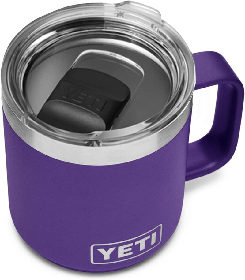 YETI Rambler 10 Oz Stackable Mug, Vacuum Insulated, Stainless Steel with Magslider Lid, Offshore Blue