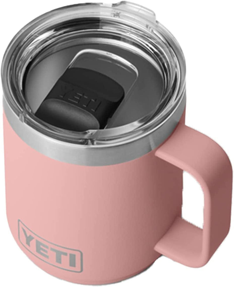 YETI Rambler 10 Oz Stackable Mug, Vacuum Insulated, Stainless Steel with Magslider Lid, Offshore Blue Home & Garden > Kitchen & Dining > Tableware > Drinkware YETI Sandstone Pink  