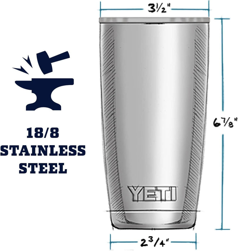 YETI Rambler 20 Oz Stainless Steel Vacuum Insulated Tumbler W/Magslider Lid Home & Garden > Kitchen & Dining > Tableware > Drinkware YETI   