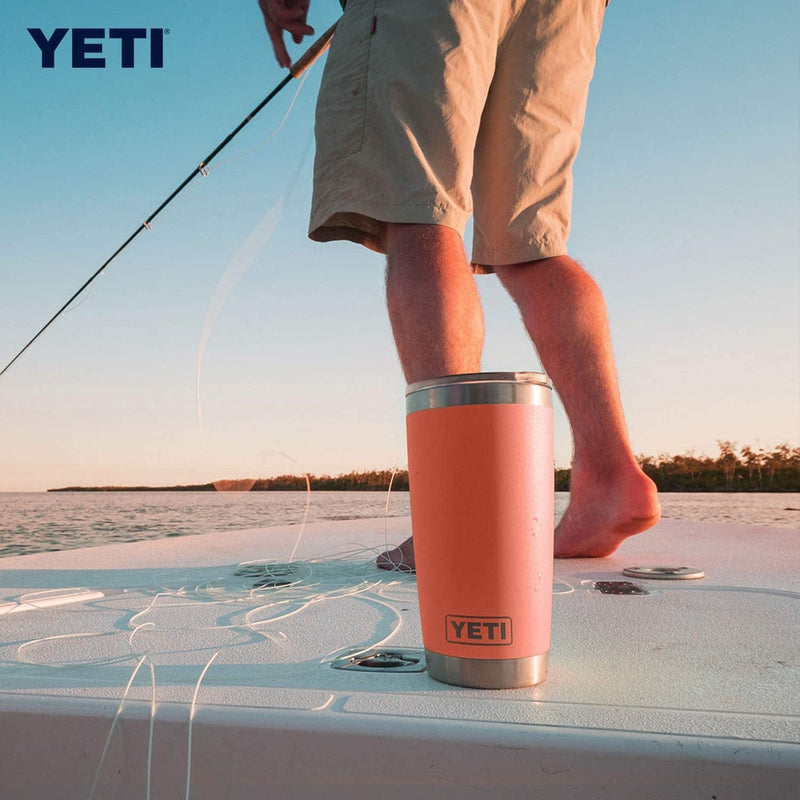 YETI Rambler 20 Oz Tumbler, Stainless Steel, Vacuum Insulated with Magslider Lid, Coral Home & Garden > Kitchen & Dining > Tableware > Drinkware YETI   