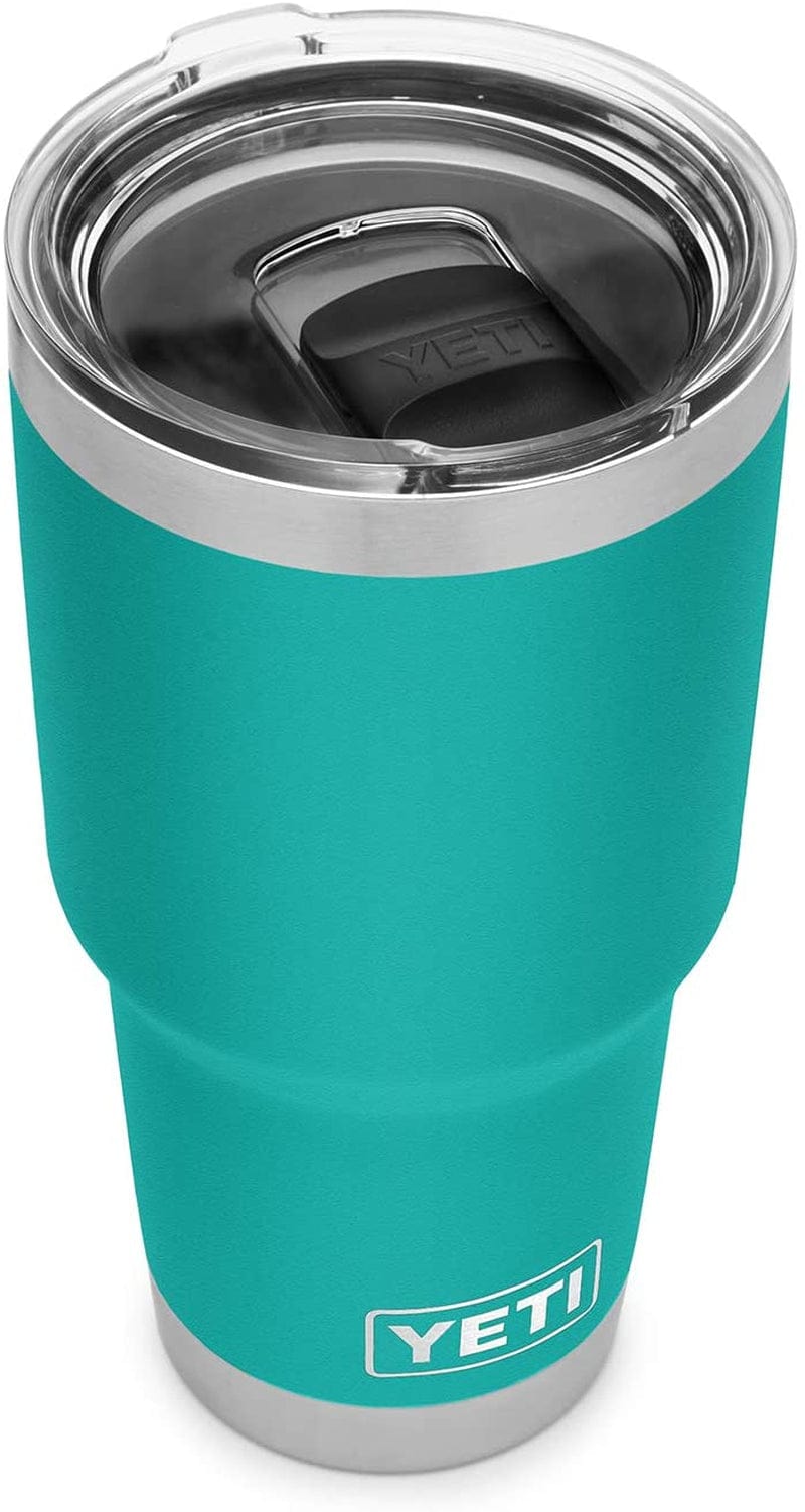 YETI Rambler 30 Oz Stainless Steel Vacuum Insulated Tumbler W/Magslider Lid Home & Garden > Kitchen & Dining > Tableware > Drinkware YETI Aquifer Blue 1 Count (Pack of 1) 