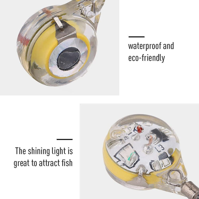 Yeuipea Fishing Flash Lamp,Fishing Attractive Flash Light Underwater Luminous Lures Bait Fishing Tackle