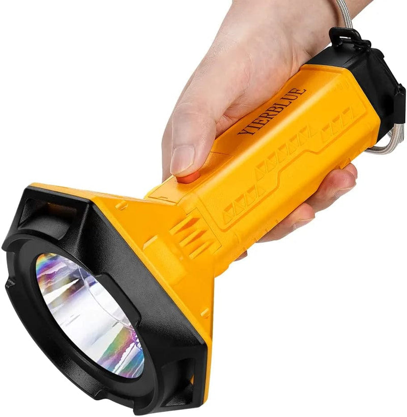 YIERBLUE Rechargeable Spotlight Flashlight 100000 High Lumens, IP66 Waterproof Handheld Spotlight, 20 Hours Runtime 10000 Mah Super Bright LED Sopt Light with Detachable Red Filter Home & Garden > Lighting > Flood & Spot Lights YIERBLUE Yellow  