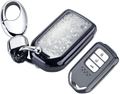 YIJINSHENG TPU Car Key Soft Plating Protection Shell Case Cover for Honda Civic, Accord, CR-V,Pilot Smart Key Keyless Remote FOB Shell Key Chains (Pink)…