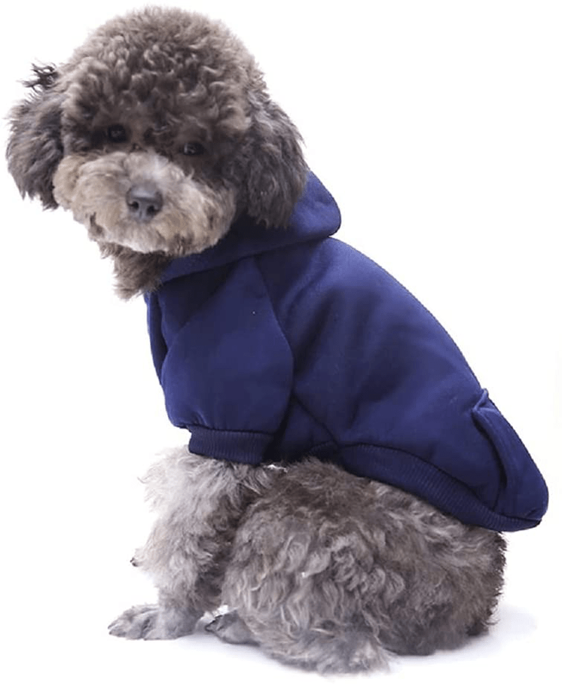 Yikeyo Dog Hoodie with Pocket - Fall Winter Warm Fleece Sweater Puppy Clothes for Small Medium Dogs Boy Girl Yorkies Chihuahua - Pet Cat Sweatshirt Blank Color, Set of 4 Animals & Pet Supplies > Pet Supplies > Cat Supplies > Cat Apparel Yikeyo   