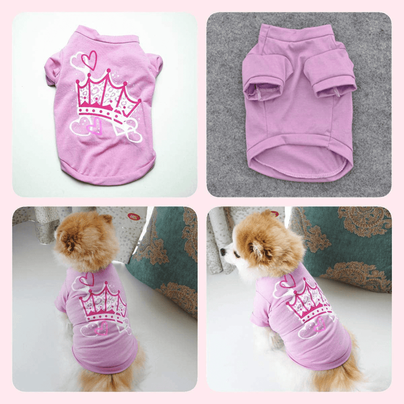 Yikeyo Xs Puppy Clothes Girl - Yorkie Clothes for Small Dogs - Small Puppy Clothes Boy - Xs Dog Clothes Girl - Tea Cup Puppy Clothes - Female Dog Clothes - Girl Dog Clothes Animals & Pet Supplies > Pet Supplies > Dog Supplies > Dog Apparel Yikeyo   