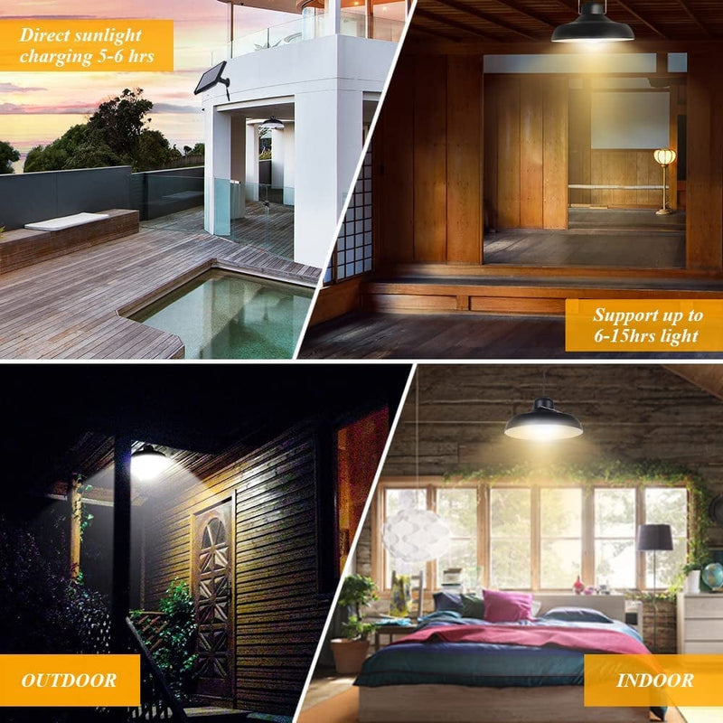 YINGHAO Indoor Solar Lights, Solar Pendant Light Remote Control, Solar Lights for Patio, 3 Color Lighting, Outdoor Waterproof IP65 off Grid Lamp for Porch Gazebo Barn Camp, Day Night Use Home & Garden > Lighting > Lamps YINGHAO   