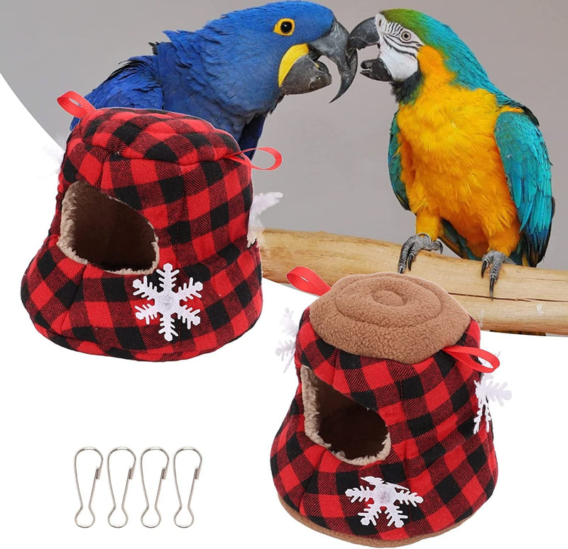 Yinuoday 2Pcs Winter Warm Bird Nest Soft Comfortable Portable Birds Hideaway Sleeping Bed Bird Cage Accessories for Birds Parrots Hamsters Animals & Pet Supplies > Pet Supplies > Bird Supplies > Bird Cages & Stands Yinuoday   