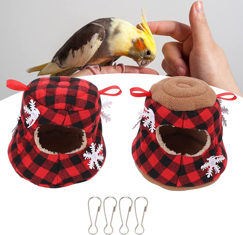 Yinuoday 2Pcs Winter Warm Bird Nest Soft Comfortable Portable Birds Hideaway Sleeping Bed Bird Cage Accessories for Birds Parrots Hamsters Animals & Pet Supplies > Pet Supplies > Bird Supplies > Bird Cages & Stands Yinuoday   