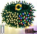 YIQU Upgraded 82FT 200 LED Christmas String Lights Outdoor/Indoor, Extendable Green Wire, Super Bright with 8 Modes, Waterproof Fairy String Lights for Xmas Tree Holiday Party Garden (Warm White) Home & Garden > Lighting > Light Ropes & Strings Zhongshan MLS Electronics Co., LTD. Warm White & Multicolor 200LED 