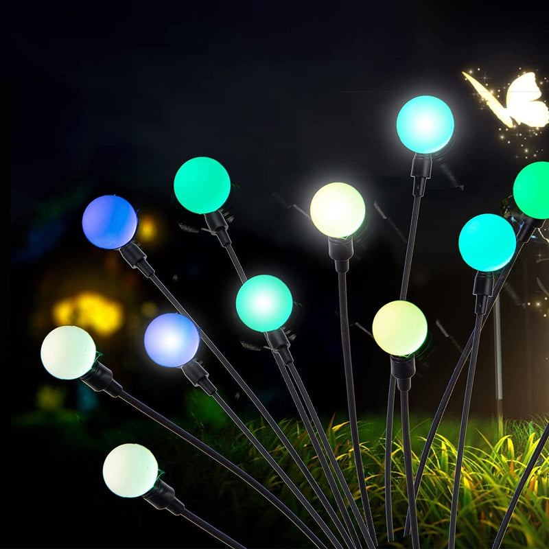 YIYIBYUS 2 X Landscape Path Light Outdoor LED Light Walkway Lamp, Garden Solar Lights, Solar Swaying Light (Colored Light) Home & Garden > Lighting > Lamps WANGYANG shop   