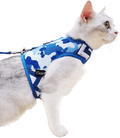 Yizhi Miaow Cat Harness and Leash for Walking Escape Proof, Adjustable Cat Walking Jackets, Padded Cat Vest Animals & Pet Supplies > Pet Supplies > Cat Supplies > Cat Apparel YIZHI MIAOW Blue Camo Large (Pack of 1) 
