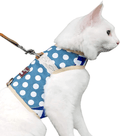 Yizhi Miaow Cat Harness and Leash for Walking Escape Proof, Adjustable Cat Walking Jackets, Padded Cat Vest Animals & Pet Supplies > Pet Supplies > Cat Supplies > Cat Apparel YIZHI MIAOW Polka dot blue Large (Pack of 1) 