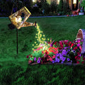 YJFWAL Solar Garden Lights Pathway Stake Lights Moon Fairy Twinkle Flame Light with Angel Decor, Outdoor Decorative Lights Waterproof for Walkway, Yard, Lawn, Halloween Decor (Flashing Flame Lamp)