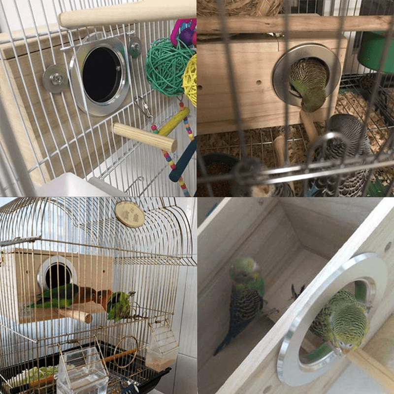YJJKJ Pet Wood Parakeet Budgie Cockatiel Breeding Nesting Bird Aviary Cage Box Animals & Pet Supplies > Pet Supplies > Bird Supplies > Bird Cages & Stands YJJKJ   