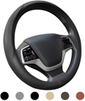 Ylife Microfiber Leather Car Steering Wheel Cover, Universal 15 inch Breathable Anti Slip Auto Steering Wheel Covers (Beige) Vehicles & Parts > Vehicle Parts & Accessories > Vehicle Maintenance, Care & Decor > Vehicle Decor > Vehicle Steering Wheel Covers Ylife Black  