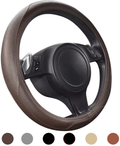 Ylife Microfiber Leather Car Steering Wheel Cover, Universal 15 inch Breathable Anti Slip Auto Steering Wheel Covers (Beige) Vehicles & Parts > Vehicle Parts & Accessories > Vehicle Maintenance, Care & Decor > Vehicle Decor > Vehicle Steering Wheel Covers Ylife Coffee  