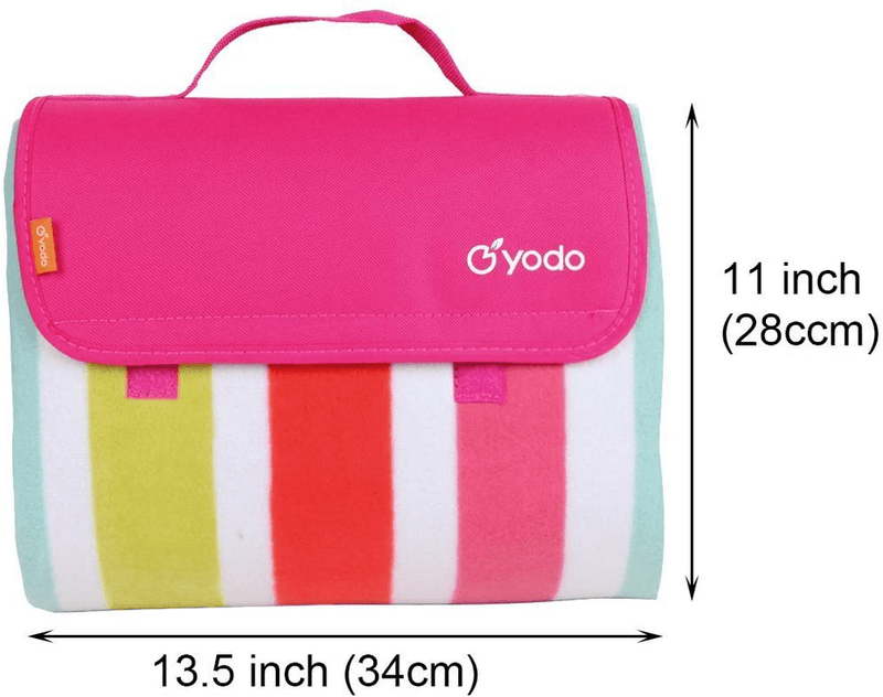 Yodo Extra Large Outdoor Picnic Blanket Tote with Waterproof Backing 79" x 79",Spring Summer Navy /Red Stripe Home & Garden > Lawn & Garden > Outdoor Living > Outdoor Blankets > Picnic Blankets Yodo Group   