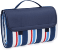 Yodo Outdoor Picnic Blanket Water-Resistant for Camping Hiking Festivals Home & Garden > Lawn & Garden > Outdoor Living > Outdoor Blankets > Picnic Blankets yodo Navy/Blue Stripe-59" X 53" 59" x 53" 