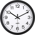 Yoobure 12" Silent Quartz Decorative Wall Clock Non-Ticking Digital Plastic Battery Operated Round Easy to Read Home/Office/School Black Clock Home & Garden > Decor > Clocks > Wall Clocks Yoobure Black Second  