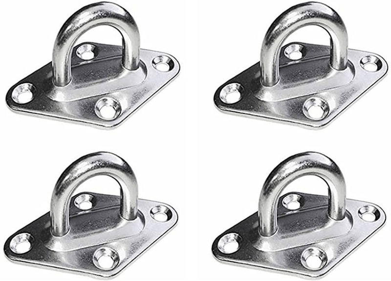 Yoodelife Shade Sail Hardware Kit for Triangle Square Shade Sails Heavy Duty Stainless Steel with 4Pcs Turnbuckle, 4xPad Eye, 2xSnap Hook, 16x Screw, 16x Plastic Expansion