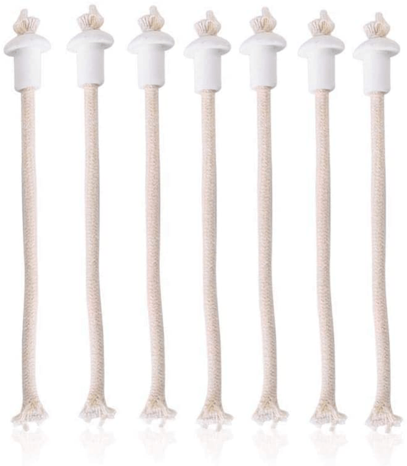 Yosoo 7Pcs Oil Lantern Wick Heat-Resistant Kerosene Wick for Ceramic Holders Torch Wine Bottle Oil Candle Lamp 4inch