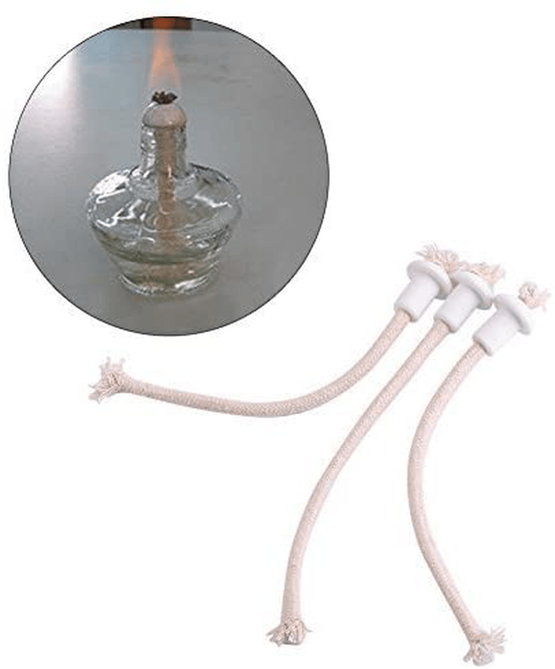 Yosoo 7Pcs Oil Lantern Wick Heat-Resistant Kerosene Wick for Ceramic Holders Torch Wine Bottle Oil Candle Lamp 4inch