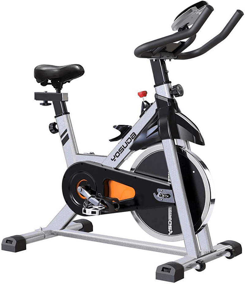 YOSUDA Indoor Cycling Bike Stationary - Cycle Bike with Ipad Mount ＆Comfortable Seat Cushion (Gray) Sporting Goods > Outdoor Recreation > Cycling > Bicycles YOSUDA Default Title  