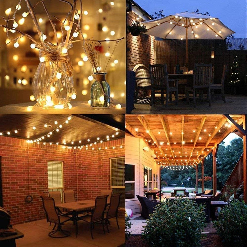 Yotelim Globe String Lights Battery Operated Warm White ，Water Proof 2 Pack 19.7FT 40 LED Globe Fairy String Light 8 Modes with Remote Control, for Home, Party, Christmas, Wedding, Garden Decoration Home & Garden > Lighting > Light Ropes & Strings YoTelim   