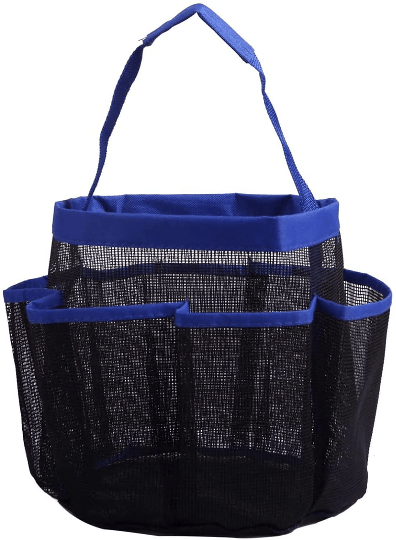 Youeneom Portable Mesh Shower Caddy- Bathroom Accessories- Quick Dry Bath Organizer with 8 Basket Pockets Storage Compartments for College Dorm, Travel, Gym and Camp Gym (Blue) Sporting Goods > Outdoor Recreation > Camping & Hiking > Portable Toilets & Showers youeneom   