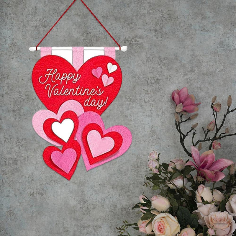 Younar Valentine'S Day Door Decor Farmhouse Room Romantic Love Relationships Heart Wall Decoration Valentines Day Hangings Sign Craft Decor Love Sign Art Hanger for Anniversary Wedding Party Noble Home & Garden > Decor > Seasonal & Holiday Decorations Younar   