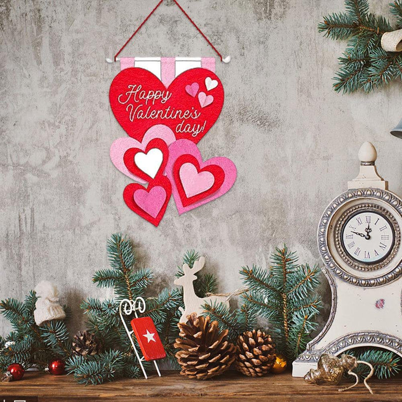 Younar Valentine'S Day Door Decor Farmhouse Room Romantic Love Relationships Heart Wall Decoration Valentines Day Hangings Sign Craft Decor Love Sign Art Hanger for Anniversary Wedding Party Noble Home & Garden > Decor > Seasonal & Holiday Decorations Younar   