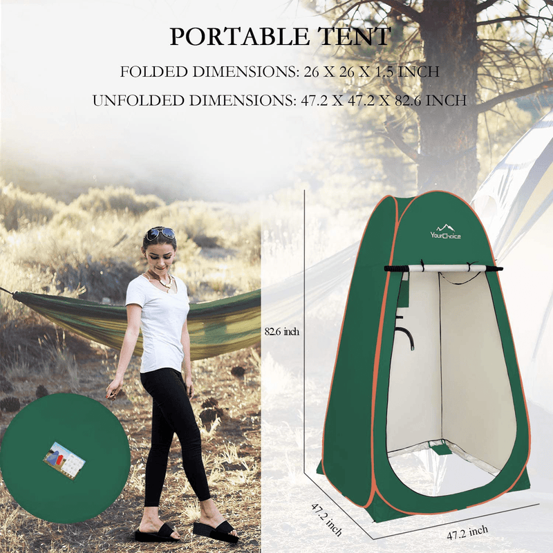 Your Choice Oversized 6.89FT Pop up Privacy Tent - Camping Shower Changing Tent, Portable Bathroom Toilet Room Sporting Goods > Outdoor Recreation > Camping & Hiking > Portable Toilets & Showers Your Choice   