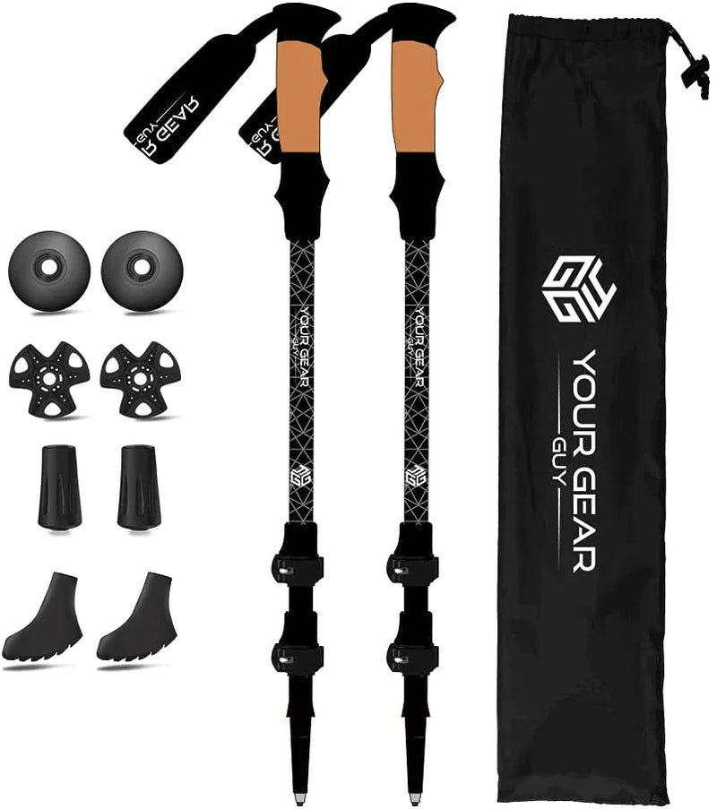 YOUR GEAR GUY: Hiking Poles Better than Carbon Fiber and Lighter than 6061 Aluminum for Women & Men of All Ages Sporting Goods > Outdoor Recreation > Camping & Hiking > Hiking Poles Your Gear Guy grey  