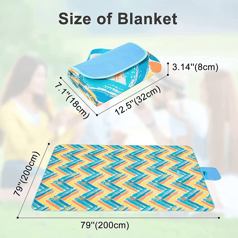 YOWOMTA Picnic Blankets Extra Large Picnic Mat 79''x79'',Outdoor Waterproof Beach Blanket Camping Mat Sandproof Foldable Washable,Camping Accessories Activity Playmat for Family Friends Kids Home & Garden > Lawn & Garden > Outdoor Living > Outdoor Blankets > Picnic Blankets YOWOMTA   